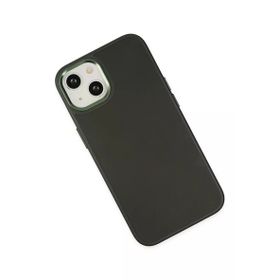 Newface iPhone 14 Asya Deri Silikon Koyu Yeşil Kılıf