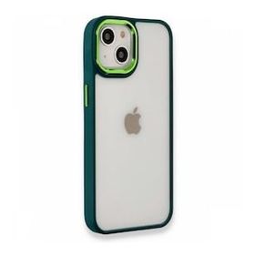 Newface iPhone 14 Dora Kapak Haki Yeşil Kılıf