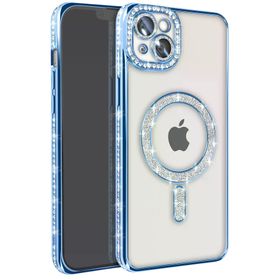 Newface iPhone 14 Joke Simli Magneticsafe Mavi Kılıf
