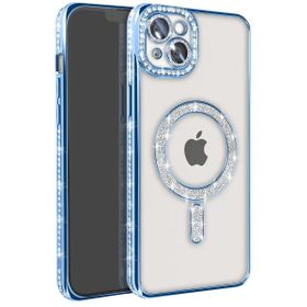 Newface iPhone 14 Joke Simli Magneticsafe Mavi Kılıf