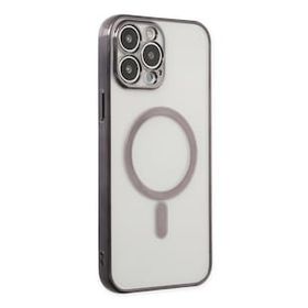 Newface iPhone 14 Magneticsafe Lazer Silikon Siyah Kılıf