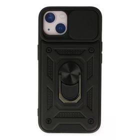 Newface iPhone 14 Pars Lens Yüzüklü Silikon Siyah Kılıf