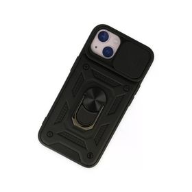 Newface iPhone 14 Pars Lens Yüzüklü Silikon Siyah Kılıf