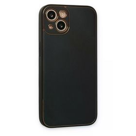 Newface iPhone 14 Plus Coco Deri Silikon Kapak Siyah Kılıf