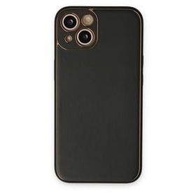 Newface iPhone 14 Plus Coco Deri Silikon Kapak Siyah Kılıf