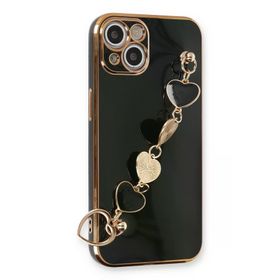 Newface iPhone 14 Plus Esila Silikon Siyah Cep Telefonu Kılıfı