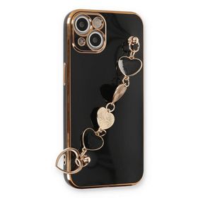 Newface iPhone 14 Plus Esila Silikon Siyah Cep Telefonu Kılıfı