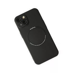 Newface iPhone 14 Plus Jack Magneticsafe Lens Silikon Siyah Kılıf
