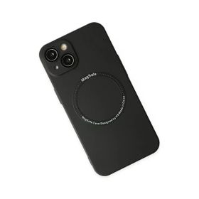 Newface iPhone 14 Plus Jack Magneticsafe Lens Silikon Siyah Kılıf