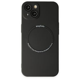 Newface iPhone 14 Plus Jack Magneticsafe Lens Silikon Siyah Kılıf