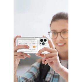 Newface iPhone 14 Plus Kart Şeffaf Silikon Şeffaf Cep Telefonu Kılıfı
