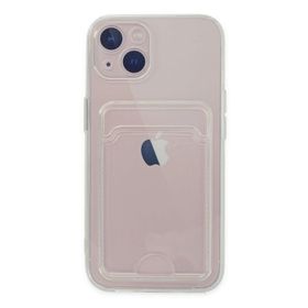 Newface iPhone 14 Plus Kart Şeffaf Silikon Şeffaf Cep Telefonu Kılıfı