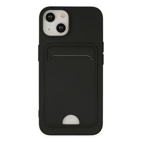Newface iPhone 14 Plus Kelvin Kartvizitli Silikon Siyah Kılıf