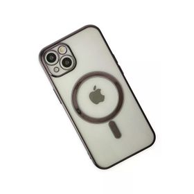 Newface iPhone 14 Plus Magneticsafe Lazer Silikon Siyah Kılıf