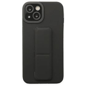 Newface iPhone 14 Plus Mega Standlı Silikon Siyah Kılıf