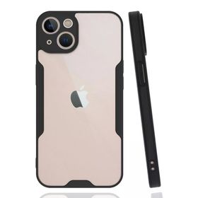 Newface iPhone 14 Plus Platin Silikon Siyah Kılıf