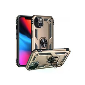 Newface iPhone 14 Plus Sofya Yüzüklü Silikon Kapak Gold Kılıf