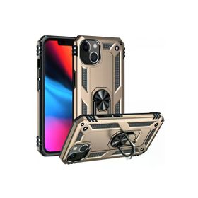 Newface iPhone 14 Plus Sofya Yüzüklü Silikon Kapak Gold Kılıf