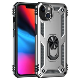 Newface iPhone 14 Plus Sofya Yüzüklü Silikon Kapak Gümüş Kılıf