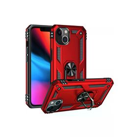 Newface iPhone 14 Plus Sofya Yüzüklü Silikon Kapak Kırmızı Kılıf