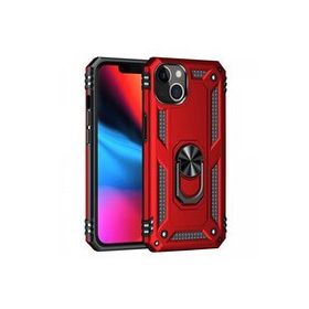 Newface iPhone 14 Plus Sofya Yüzüklü Silikon Kapak Kırmızı Kılıf