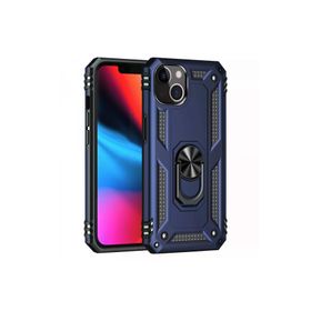 Newface iPhone 14 Plus Sofya Yüzüklü Silikon Kapak Lacivert Kılıf