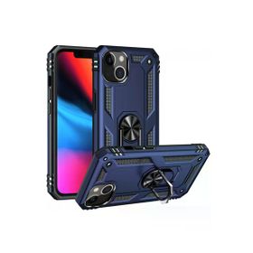 Newface iPhone 14 Plus Sofya Yüzüklü Silikon Kapak Lacivert Kılıf
