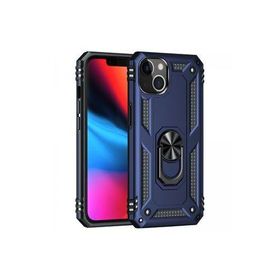 Newface iPhone 14 Plus Sofya Yüzüklü Silikon Kapak Lacivert Kılıf