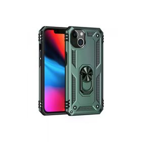 Newface iPhone 14 Plus Sofya Yüzüklü Silikon Kapak Yeşil Kılıf