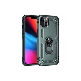 Newface iPhone 14 Plus Sofya Yüzüklü Silikon Kapak Yeşil Kılıf