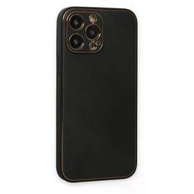 Newface iPhone 14 Pro Coco Deri Silikon Kapak Siyah Kılıf