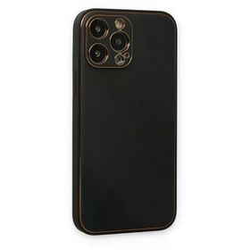 Newface iPhone 14 Pro Coco Deri Silikon Kapak Siyah Kılıf