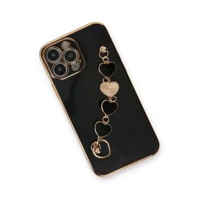Newface iPhone 14 Pro Esila Silikon Siyah Cep Telefonu Kılıfı