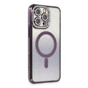 Newface iPhone 14 Pro Joke Simli Magneticsafe Derin Mor Kılıf