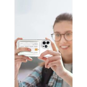 Newface iPhone 14 Pro Kart Şeffaf Silikon Şeffaf Cep Telefonu Kılıfı