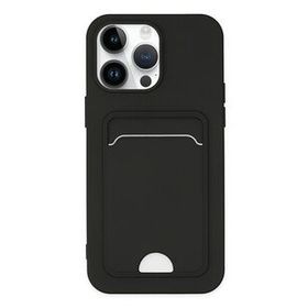 Newface iPhone 14 Pro Kelvin Kartvizitli Silikon Siyah Cep Telefonu Kılıfı