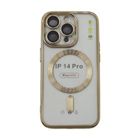 Newface iPhone 14 Pro Kross Magsafe Gold Silikon Telefon Kılıfı