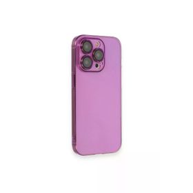 Newface iPhone 14 Pro Max Armada Lensli Kapak Mor Cep Telefonu Kılıfı
