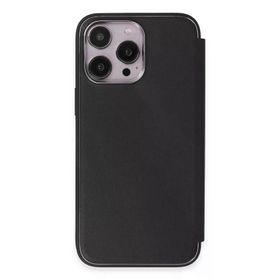 Newface iPhone 14 Pro Max Dolpin Kapaklı Siyah Kılıf