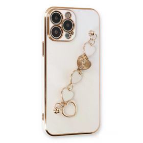 Newface iPhone 14 Pro Max Esila Silikon Beyaz Cep Telefonu Kılıfı