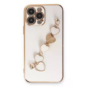 Newface iPhone 14 Pro Max Esila Silikon Beyaz Cep Telefonu Kılıfı