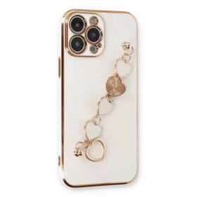 Newface iPhone 14 Pro Max Esila Silikon Beyaz Cep Telefonu Kılıfı