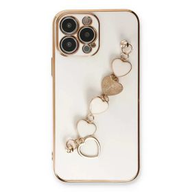 Newface iPhone 14 Pro Max Esila Silikon Beyaz Cep Telefonu Kılıfı
