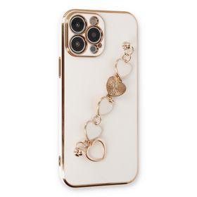 Newface iPhone 14 Pro Max Esila Silikon Beyaz Cep Telefonu Kılıfı