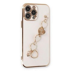 Newface iPhone 14 Pro Max Esila Silikon Beyaz Cep Telefonu Kılıfı