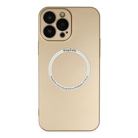 Newface iPhone 14 Pro Max Jack Magneticsafe Lens Silikon Gold Kılıf