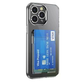 Newface iPhone 14 Pro Max Kart Şeffaf Silikon Şeffaf Cep Telefonu Kılıfı