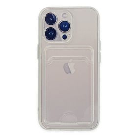 Newface iPhone 14 Pro Max Kart Şeffaf Silikon Şeffaf Cep Telefonu Kılıfı