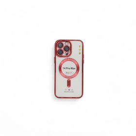 Newface iPhone 14 Pro Max Kross Magsafe Red Silikon Telefon Kılıfı