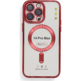 Newface iPhone 14 Pro Max Kross Magsafe Red Silikon Telefon Kılıfı
